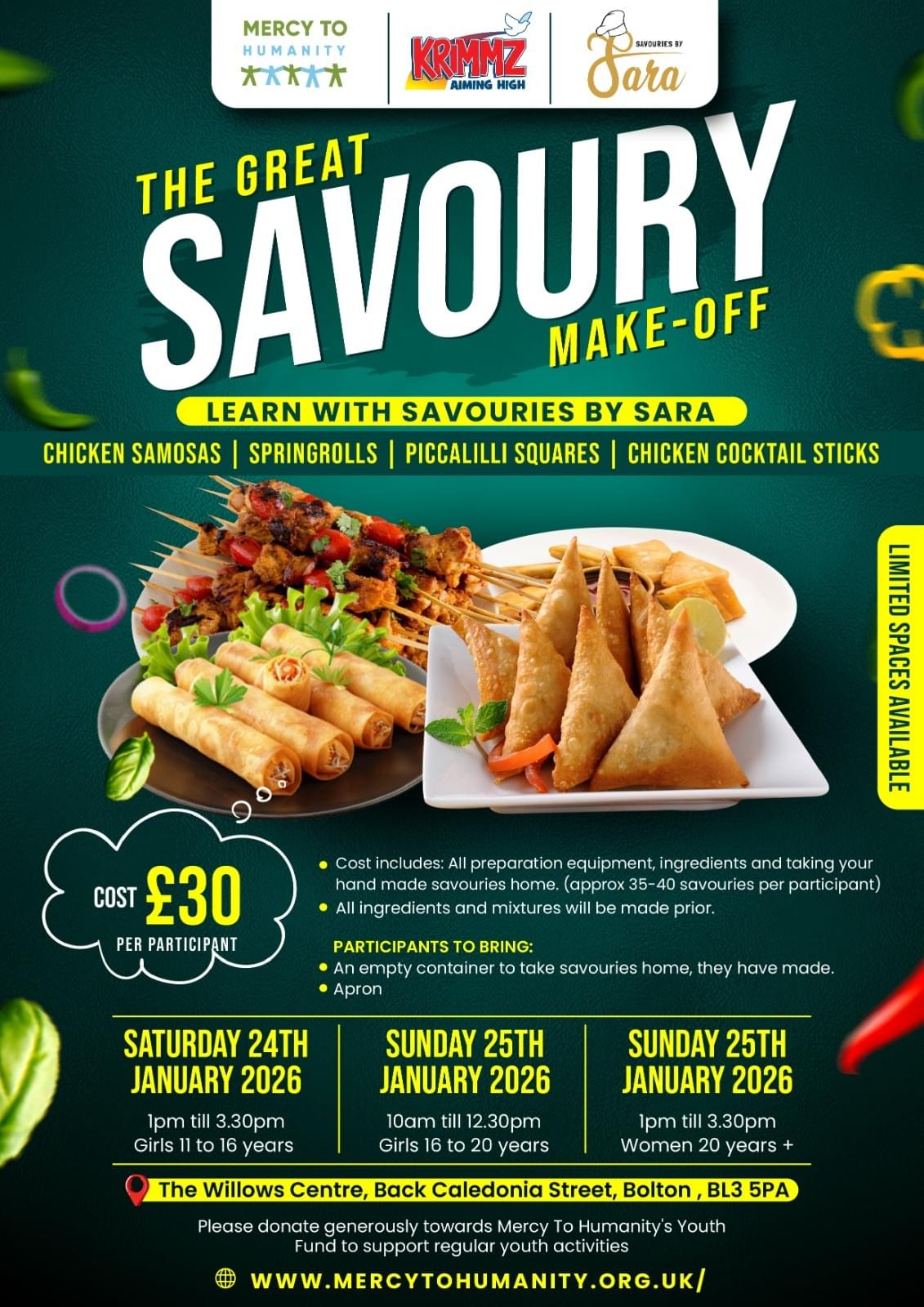 Savoury Workshop Poster